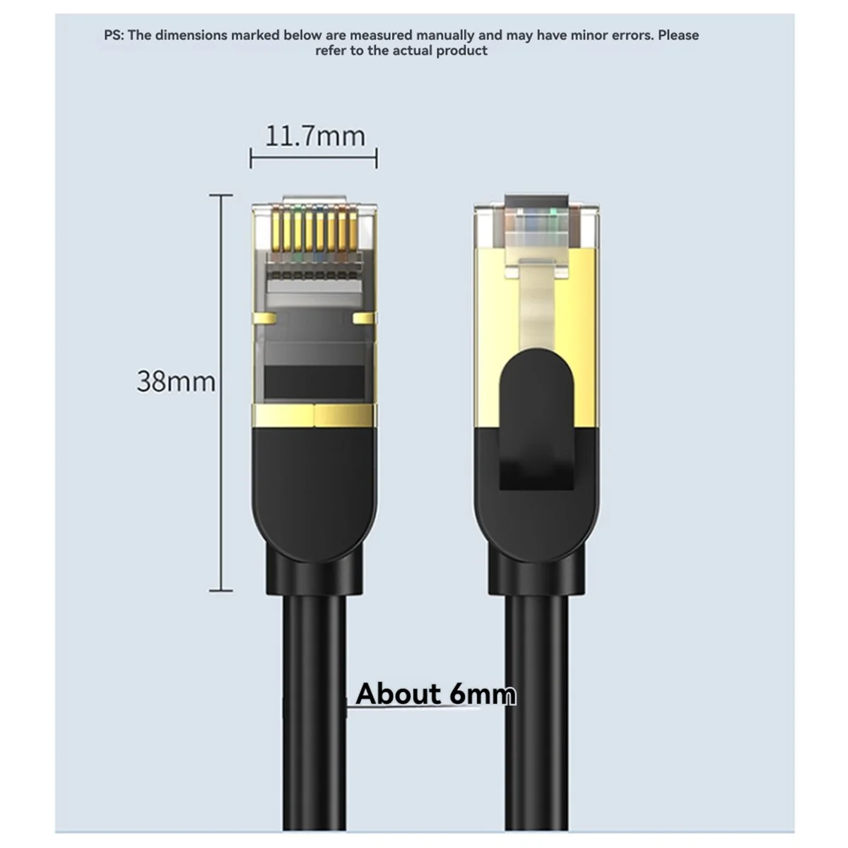 슈퍼 핫 Cat8 40Gbps 이더넷 케이블 1.5M 2000MHz PS5 PC 라우터용