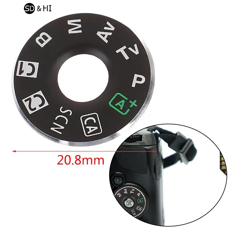 NEW Top Cover Button Mode Dial For 6D+3M Glue Camera Repair Parts Dial Turntable