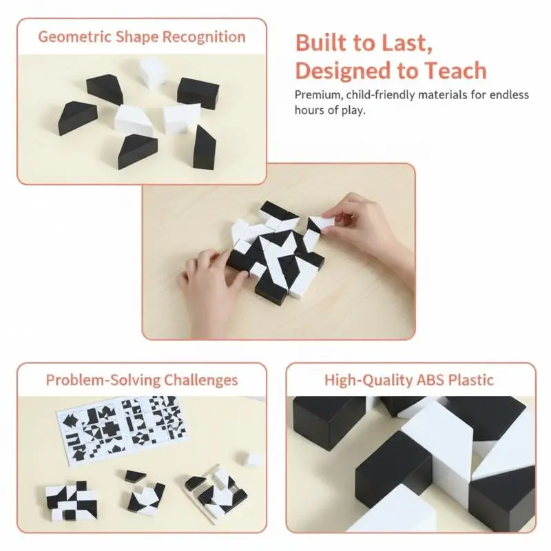 Educational Hidden Building Block Puzzle Toys Spatial Thinking Imagination Ability Training Adult Desktop Interactive Game