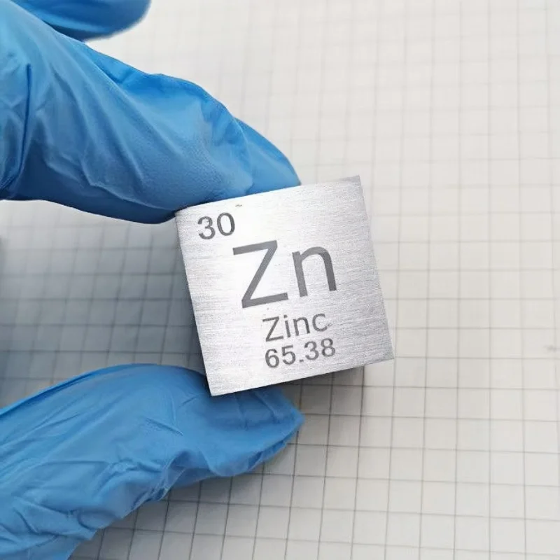 High-Purity Zinc Cubic Periodic Phenotype 10mm/15mm/25.4mm Zn99.995 Metallic Element for Educational & Collectible Purposes