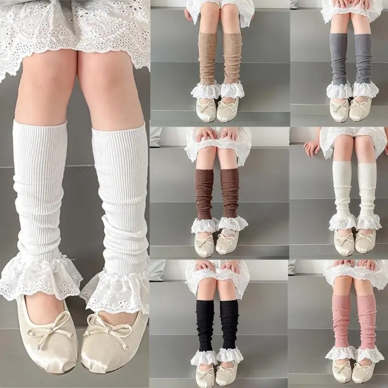 

U13F Lovely Sweet Lace Socks for 3-13T Girls Soft and Breathable Leg Warmer Sock Sleeves for Skirts and Celebrations