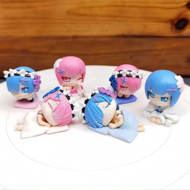 Animatiespeelgoed Re: Zero - Starten leven in een andere wereld Serie Rem Ram Leuke Anime Girl Figuur Model Display Speelgoedcadeaus