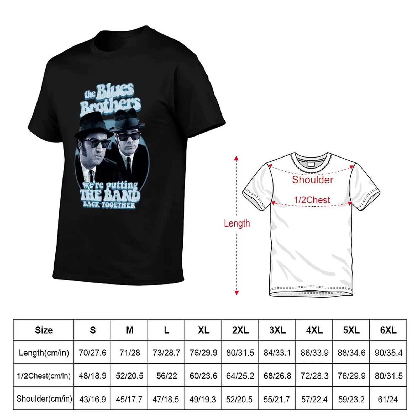 The Blues movie brothers T-Shirt Daily Casual Short Sleeve Tee Shirt T-Shirt