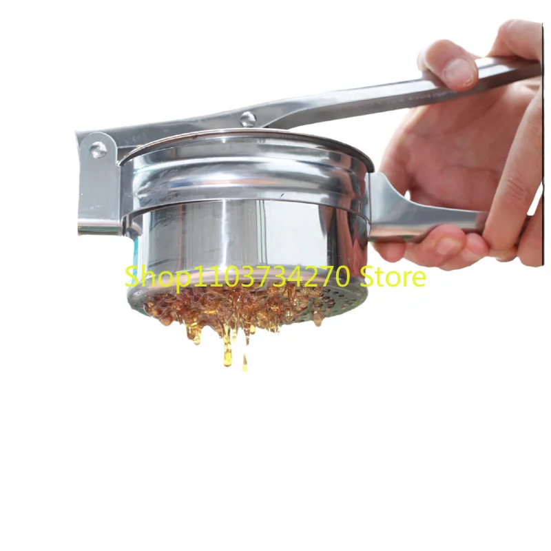 Hand-Operated Small Honey Press Stainless Steel Honey Press Beekeeping Tool Shaker Filtering Honey Press Household