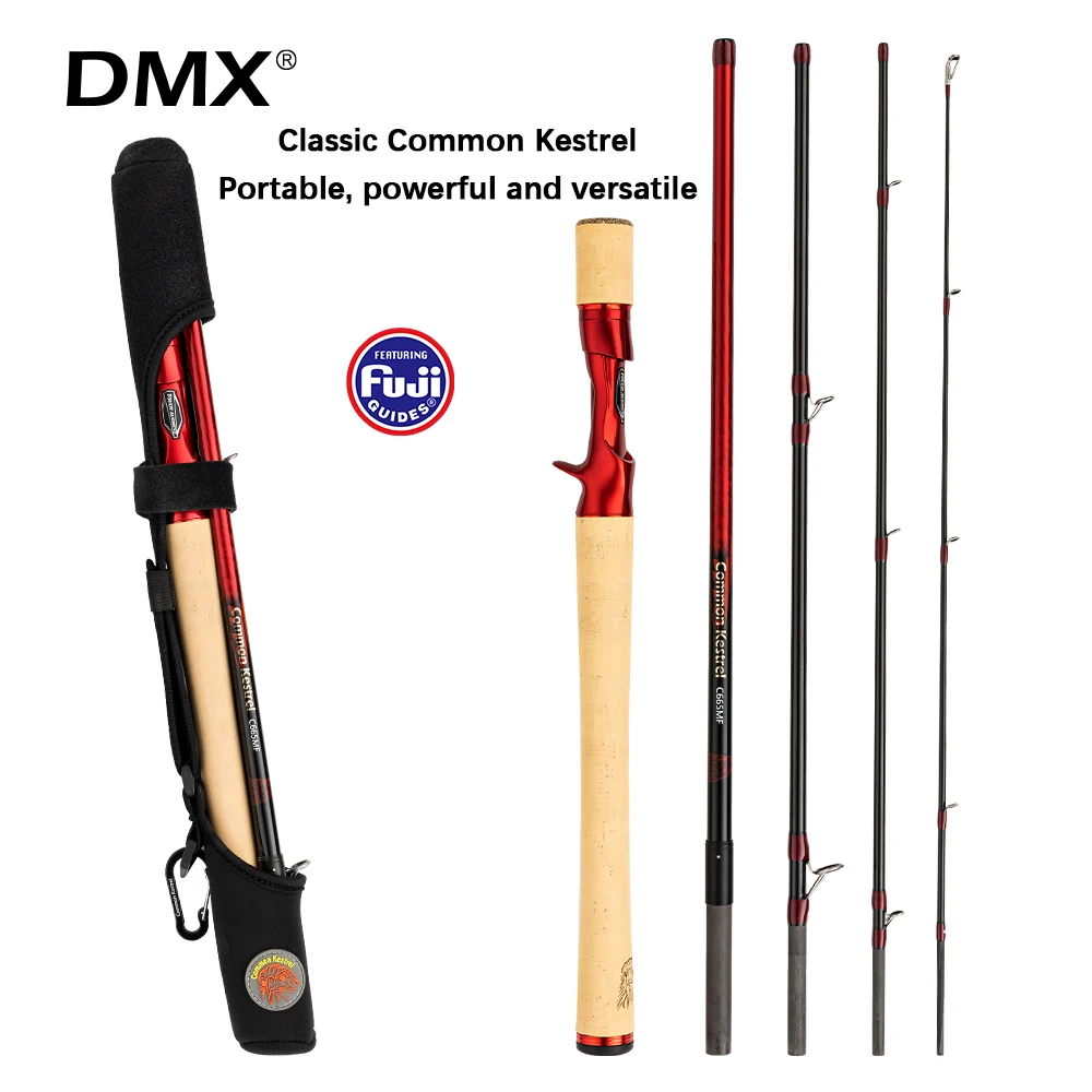 

DMX Common Kestrel Travel Удочка Спиннинг Casting Fuji A Guide Sea Ultra Light Carbon Lure Rod
