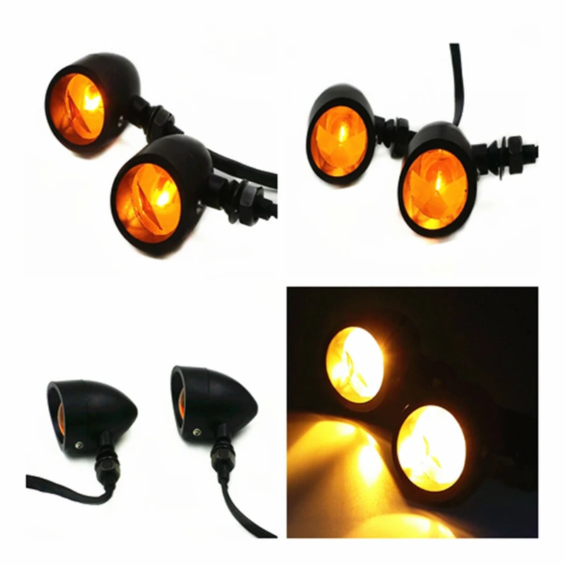 

BLACK Bullet TURN SIGNAL Light for Honda Kawasaki Suzuki Yamaha Harley Cafe CB