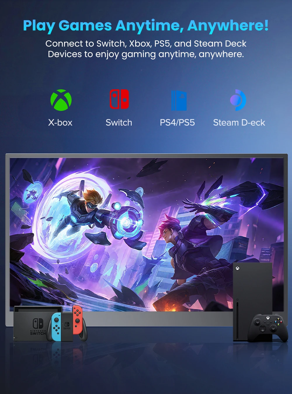 شاشة ألعاب محمولة UPERFECT مقاس 17.3 بوصة 144 هرتز 2560*1440 2K 16:9 HDMI USB C 100% sRGB شاشة Freesync لألعاب الكمبيوتر والكمبيوتر المحمول Mac Xbox PS4 PS5