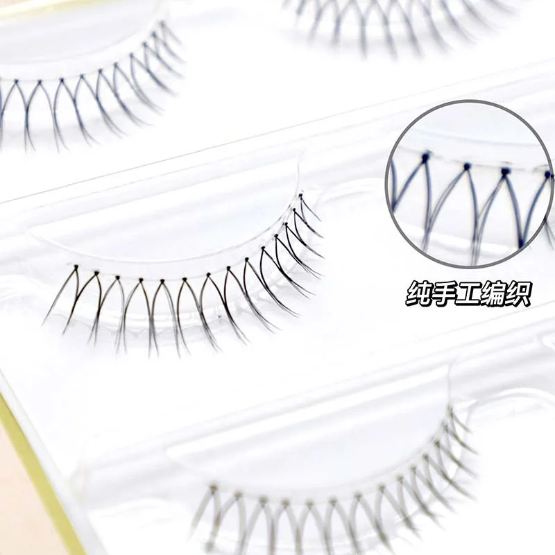 Girl Group Group Fake Eyelashes 3 Pairs Natural Simulation Short Lashes U-shaped Transparent Stem Eyelashes Extension Makeup