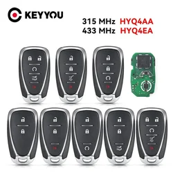 KEYYOU 1PCS NEW For Chevrolet Cruze Malibu Spark Camaro Equinox 2016 2017 2018 Remote Key315/434Mhz ID46 Chip HYQ4BAA HYQ4BEA