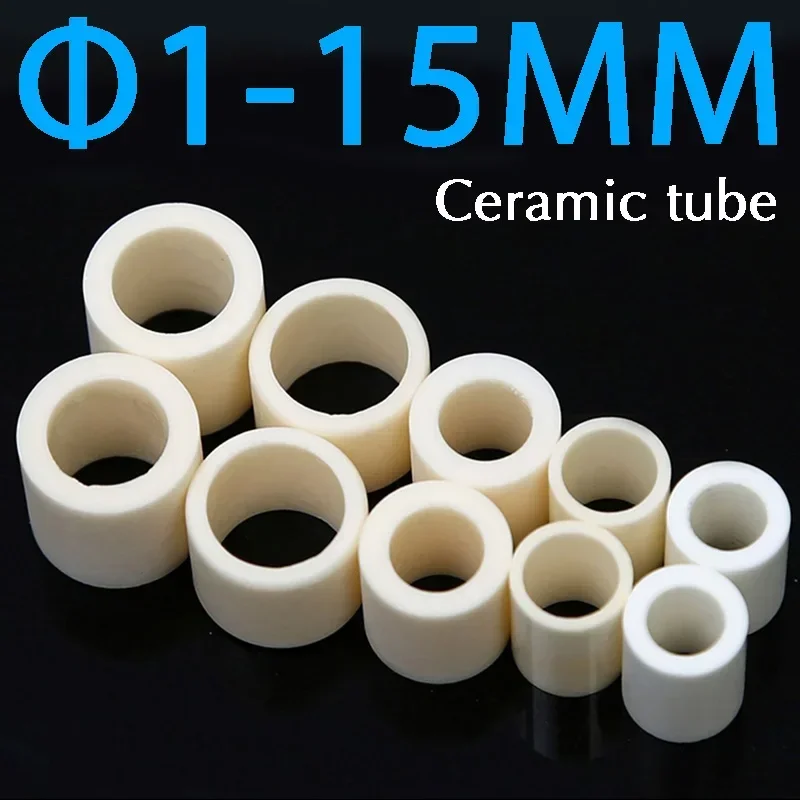 Imagem -03 - Tubo de Proteção de Termopar de Isolamento Tubo de Porcelana Pequena de Alumina Cerâmica Corindo Resistente ao Desgaste Bucha 10 Pcs
