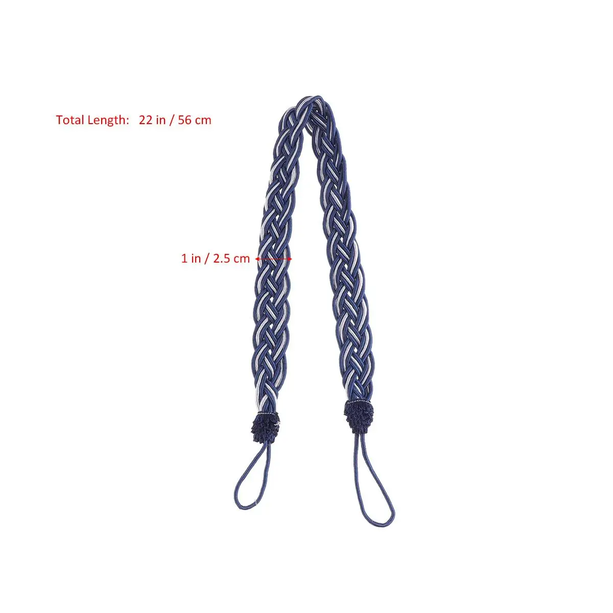 

2 Pcs Curtain Holdback Knitted Cord Rings Tiebacks Buckle Minimalist Hand Clips