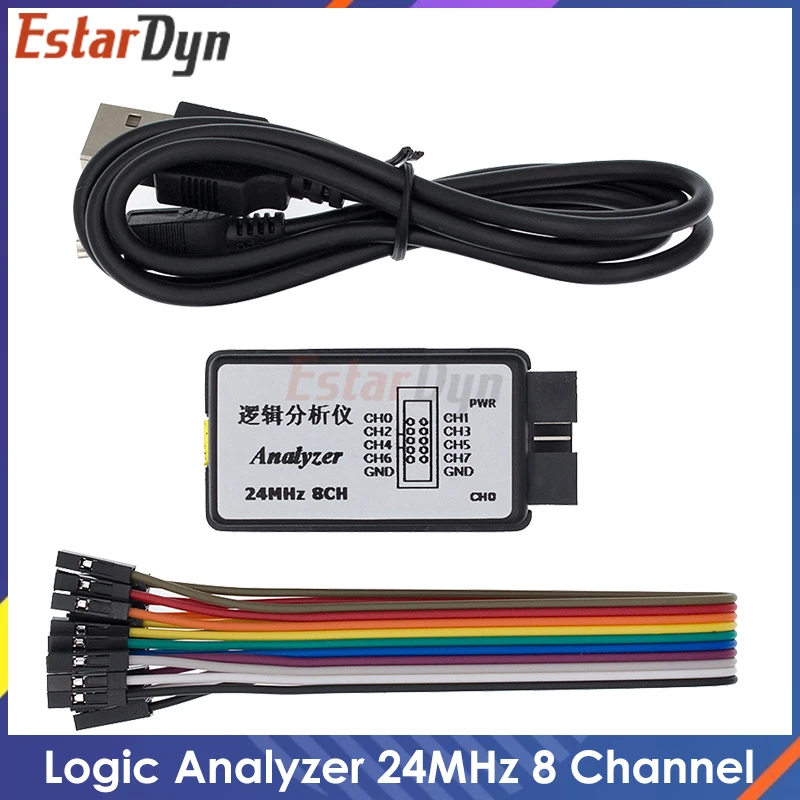 Analizator logiczny USB 24 MHz 8 kanałów 24 M/s Analizator logiczny Debugger dla ARM FPGA Analizator logiczny Logic 24 M 8CH
