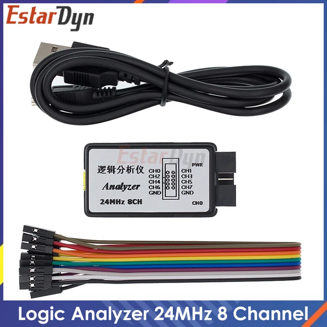 Analizator logiczny USB 24 MHz 8 kanałów 24 M/s Analizator logiczny Debugger dla ARM FPGA Analizator logiczny Logic 24 M 8CH