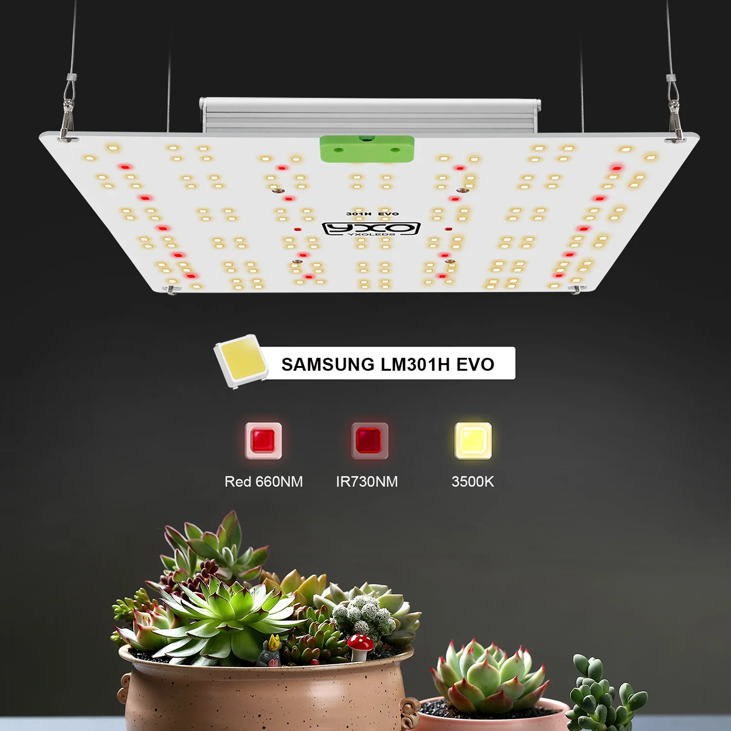 Tablero cuántico de floración de alta PPFD, lámpara Led Samsung de espectro completo para plantas, luz de crecimiento interior de 1200W