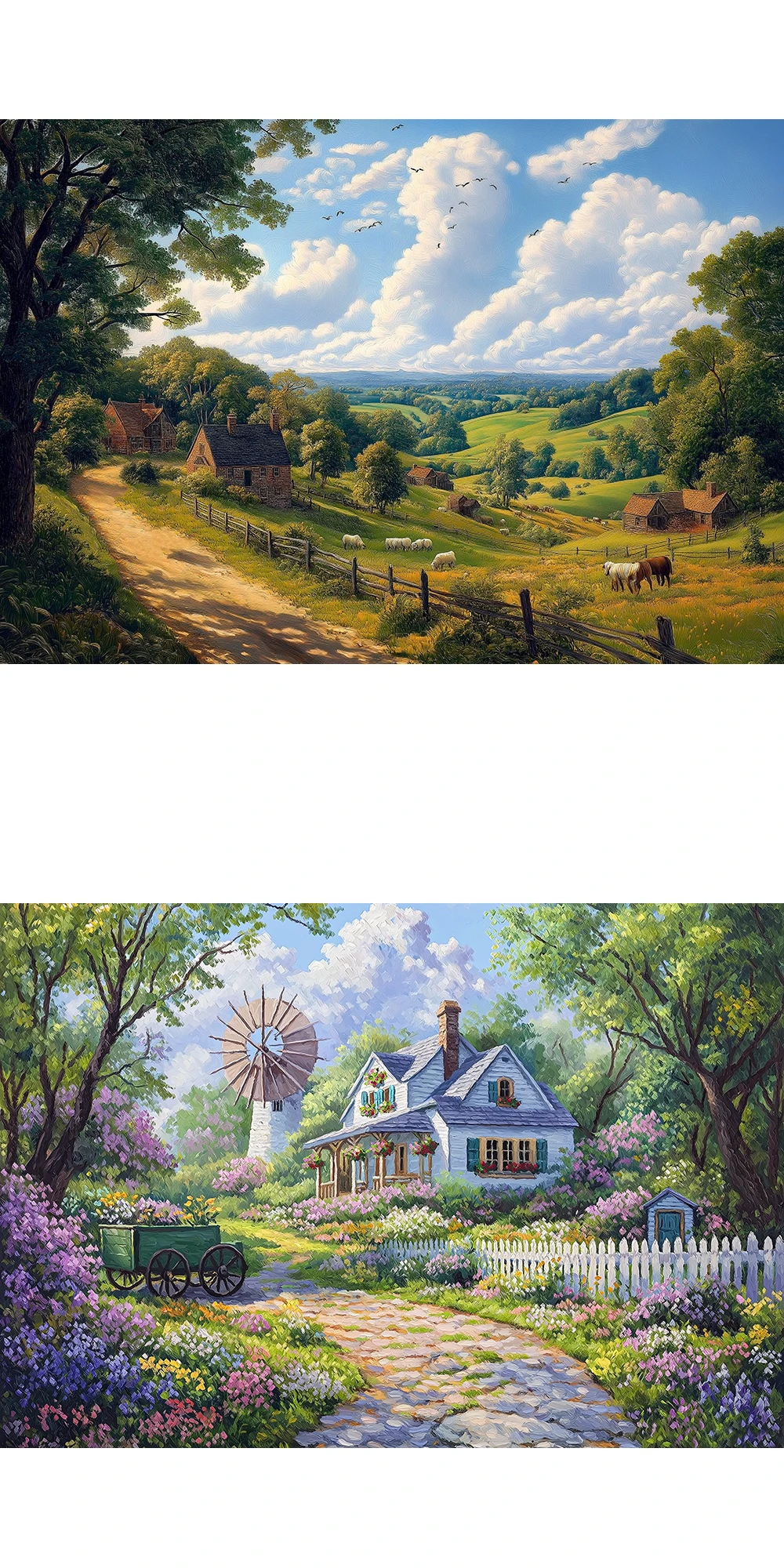 

Countryside Beautiful Landscape 1200 PCS Jigsaw Puzzles Family Challenging Activity Game for Gameroom Bedroom Decoration Gift