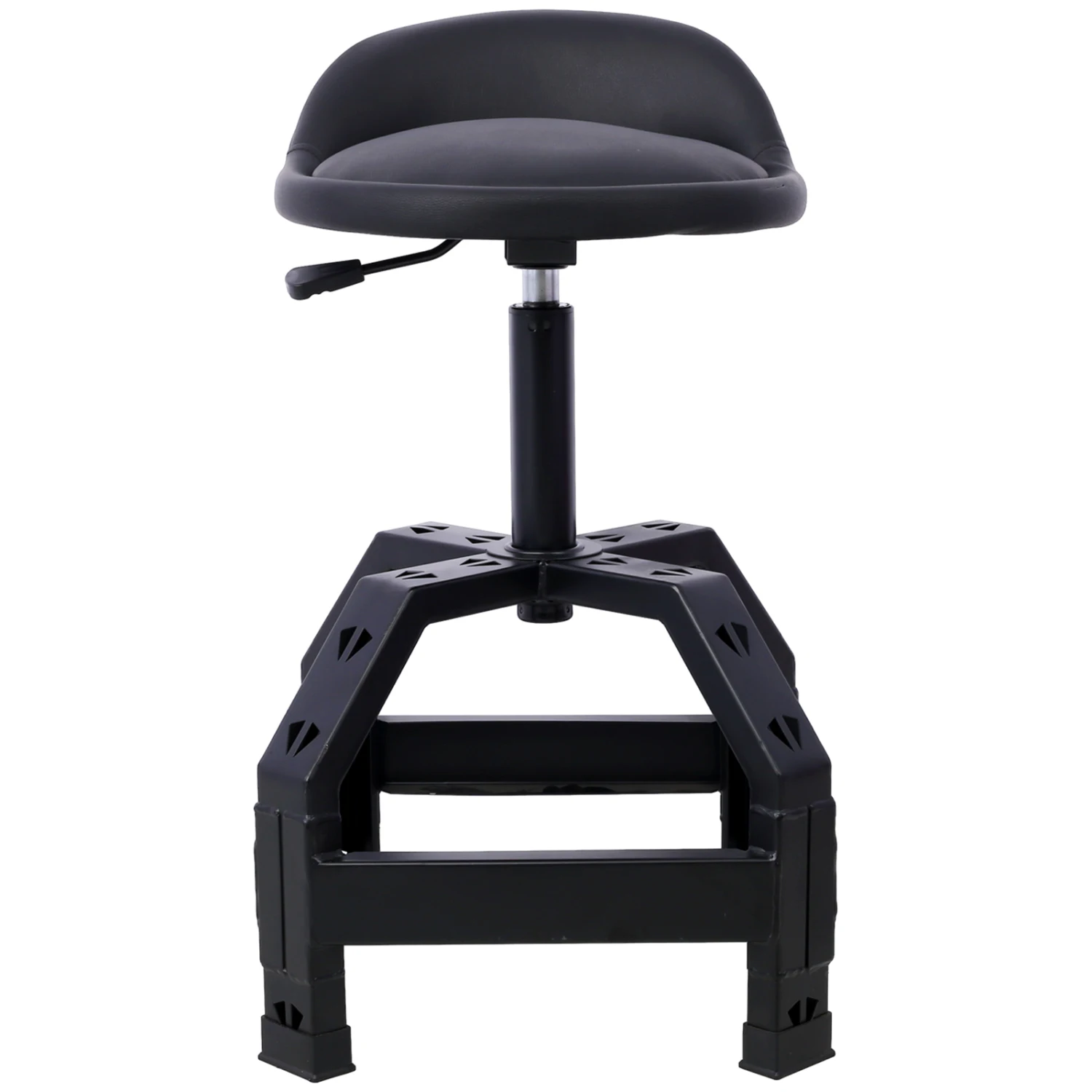 Pneumatic Swivel Mechanics Stool, Rolling Creeper Seat, Heavy Duty - Black