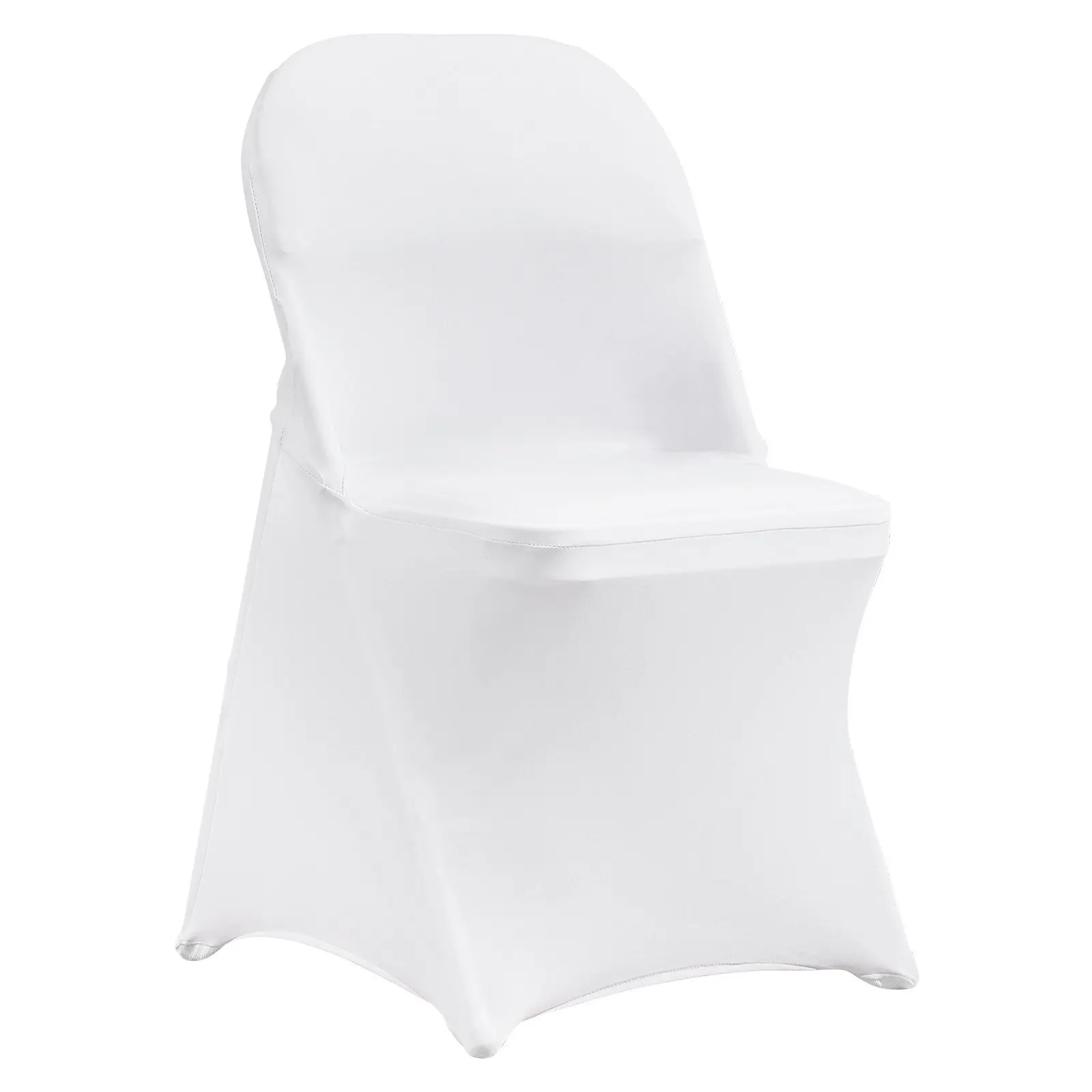 NEW White Stretch Spandex Chair Covers - 12 PCS, Folding Kitchen Chairs Cover, Universal Washable Slipcovers Protector, Remova