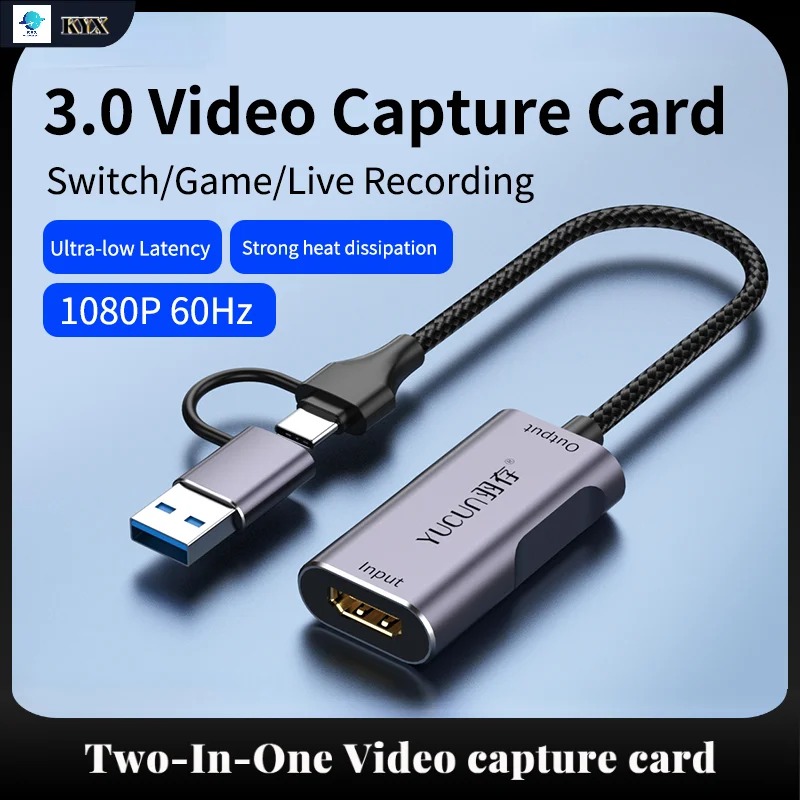 

USB 3.0 Video Capture Card USB/Type-c TO HDMI-compatible Adapter Game Grabber Record ms2130 for Live Switch Xbox PC Cable