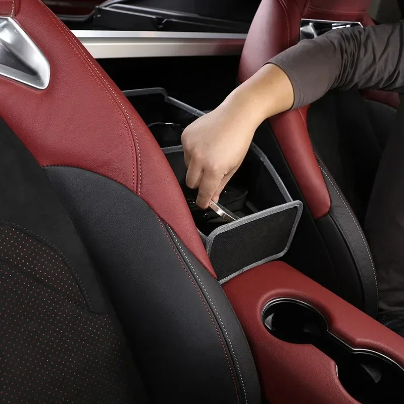 

For 19-26 Toyota GR Supra A90 Car Armrest Storage Box Pocket Multi-use Seat Back Storage Bag Organizer Interior Car Accessories