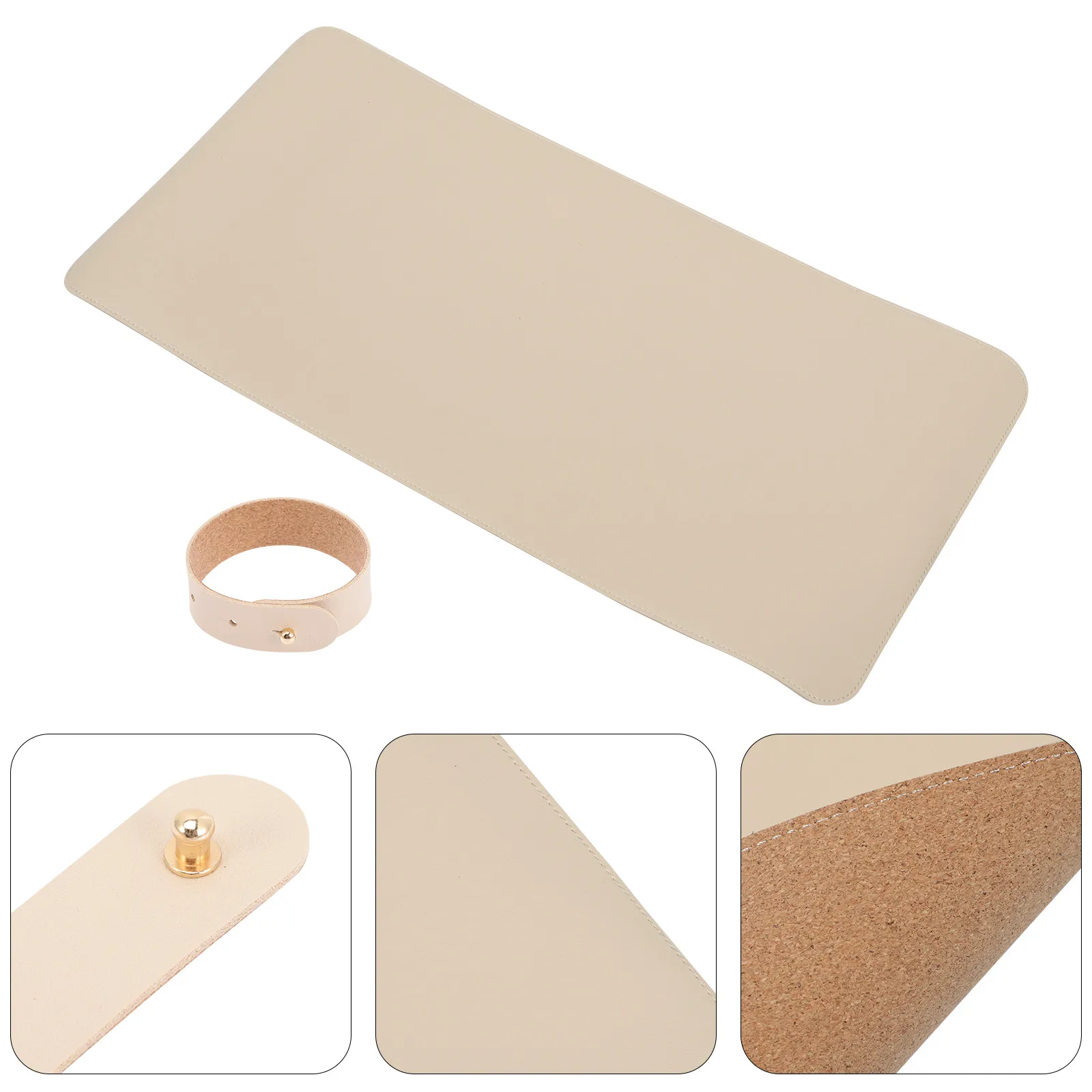 

Double Sided Mouse Pad Cork and PU Desk Mat for Office Gaming Writing Computer Accessory