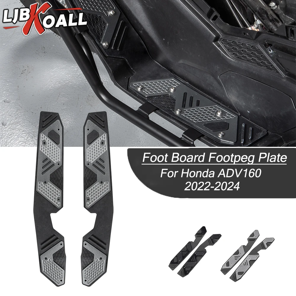 

For Honda ADV160 2022 2023 2024 Motorcycle Non-slip Pedal Footrest Footboard Step Floor Boards Pegs Plate ADV 160 Accessories