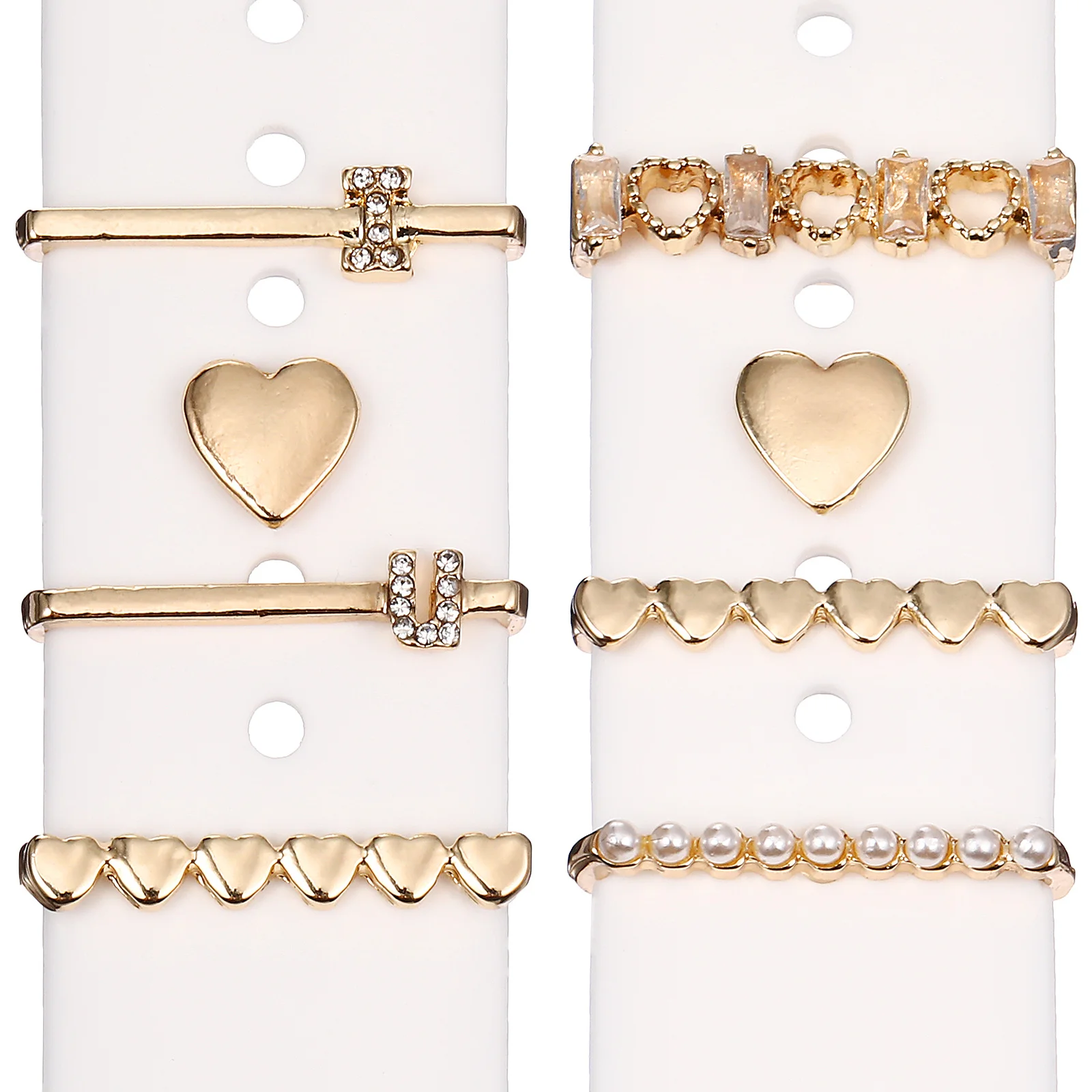 

8Pcs Metal Watchband Charms Stylish Decorative Accessories Durable Easy Install Multi Purpose Watch Strap Decoration