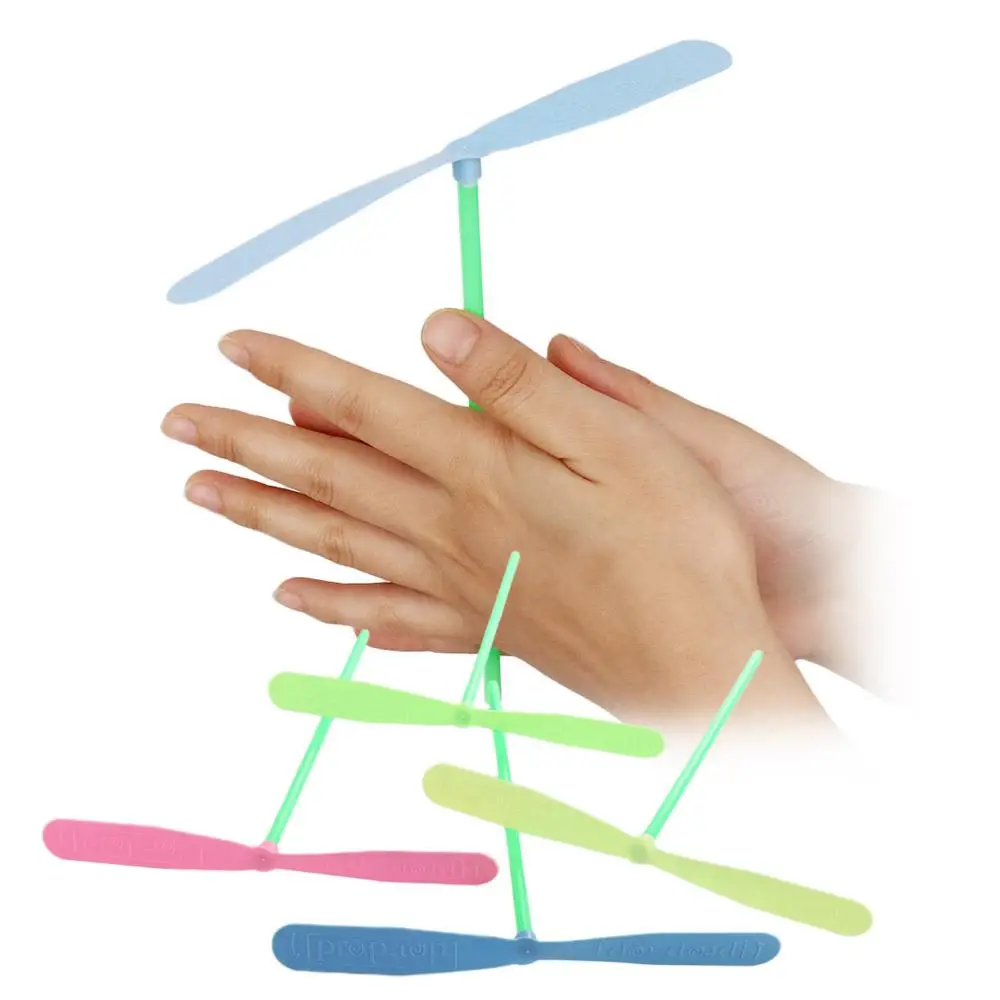 Traditional Pressure Resistant Toys Children Dragonfly Propeller Plastic Dragonfly Mini  Copt Helicopter Outdoor Game Set