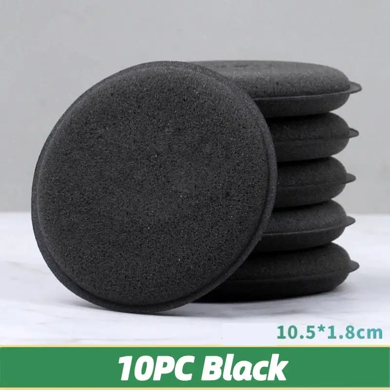 1/10/30pcs Cleaning Sponge Car Waxing Foam Sponge Round Applicator Pad Cleaning Waxing Car Detailing Car Cleaning Tools