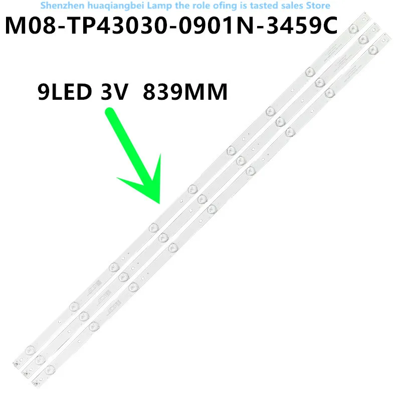 FOR FOR AOC  LE43S5778 LE43M3776  M08-TP43030-0901N-3459C 9LED 3V  839MM 100%NEW LED Backlight