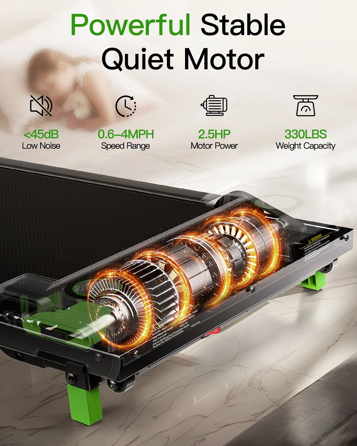 AKLUER Walking Pad with Incline, Under Desk Treadmill for Home, with Remote Control  LED Display, 2.5HP 4 in 1 Incline Treadmill