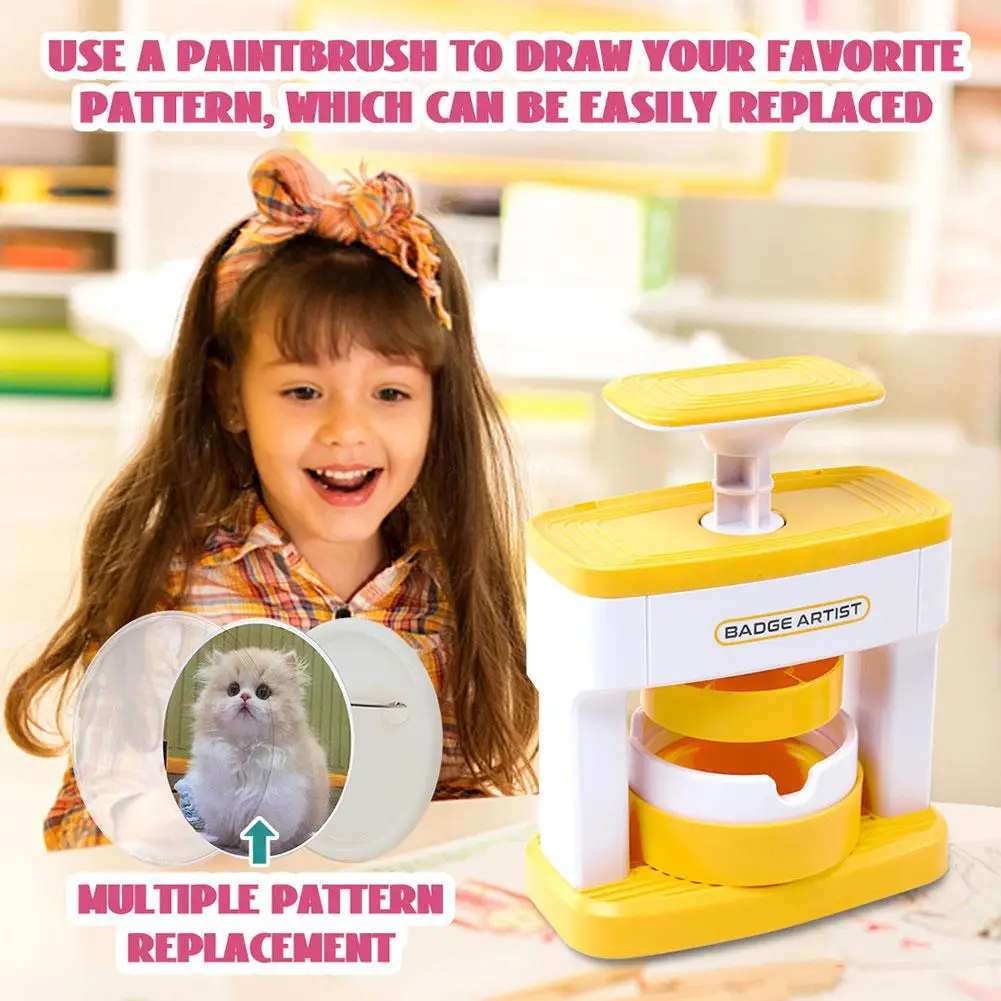 

Button Maker Machine Multi Size Equipment Card Press Button Cute Stickers Making With Button Supply Machine DIY Badge Toys E2V9