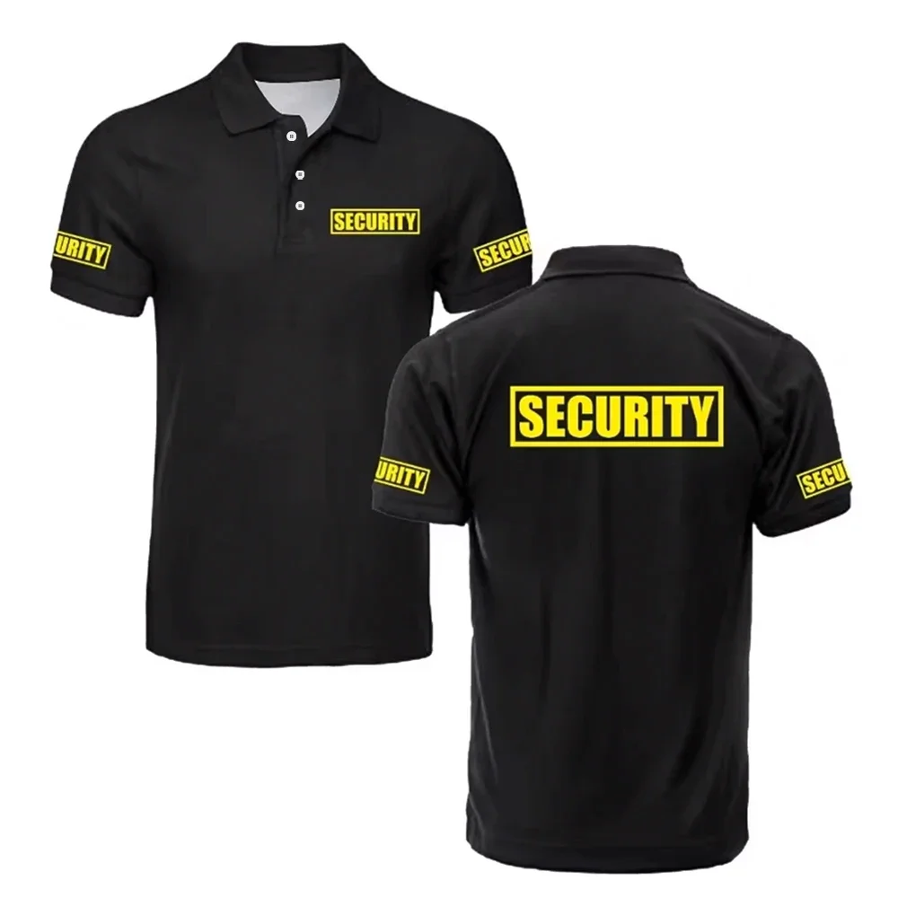 Security Department Work Uniforms Classic Black And White POLO Shirt Bodyguard Doorman Security Manager Work Clothes Purchase