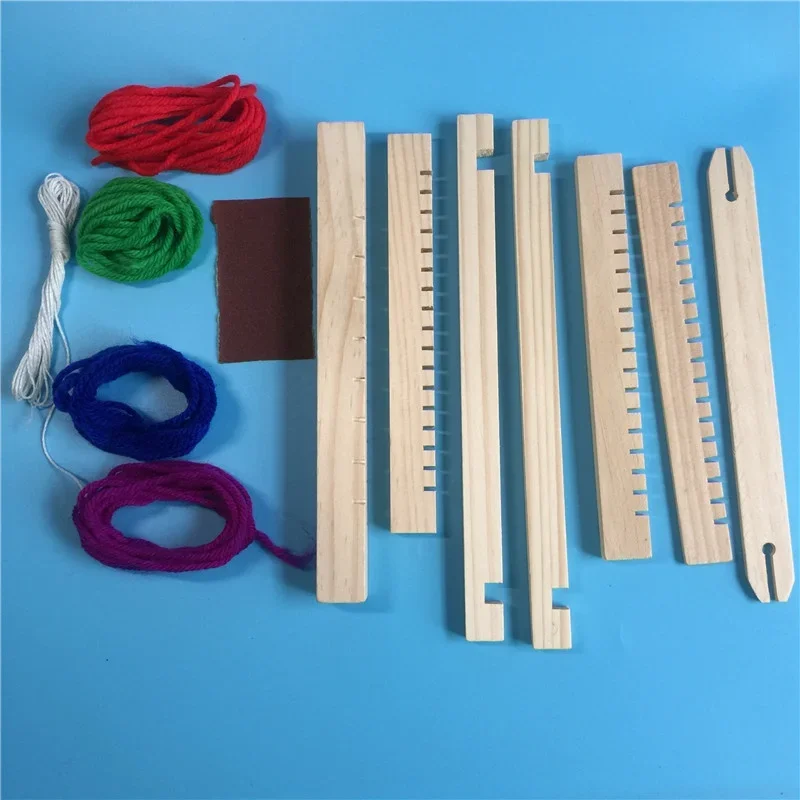 Wooden Weaving Craft Yarn Little Loom DIY Hand Knitting Machine Kids Educational Toys Children's Diy Handmade Wool 