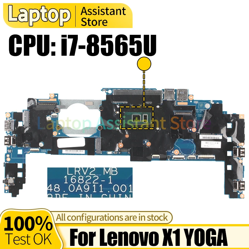 

For Lenovo X1 YOGA Laptop Mainboard 16822-1 L50260-601 L50260-601 L56684-601 i5-7300U i7-7600U Notebook Motherboard