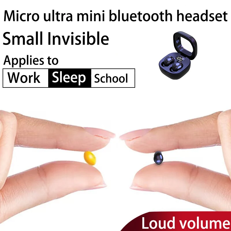 For Android, Apple Wireless Headphones, in-ear，Invisible，HIFI Music Headset, Men and Women Sleep Universal Wireless Earbuds