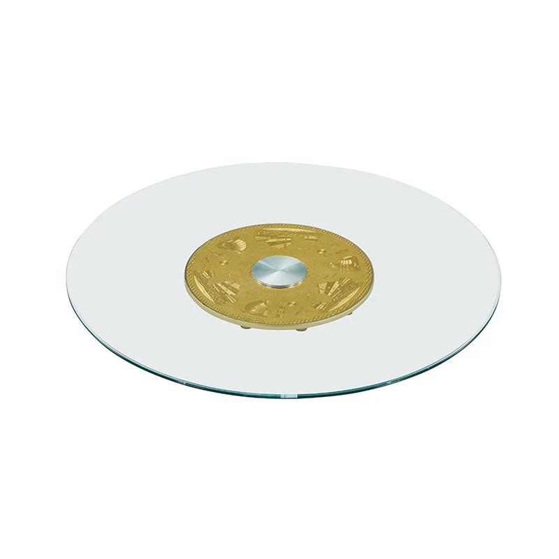HQ GL01 Tempered Glass Top 70CM/80CM/90CM Lazy Susan with Glass Turntable Swivel Plate for Dining Table image 5