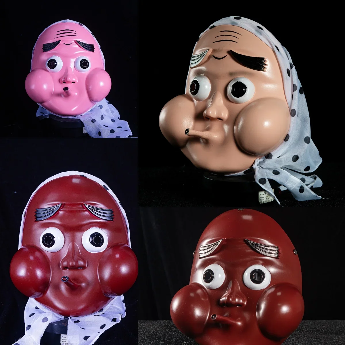 

Hotaru Haganezuka Cosplay Mask Demon ABS Slayer Cosplay Anime Halloween Carnival Role Play Props Mask with Spotted Head Scarf