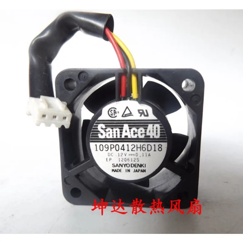 

Original New Cooler Fan for Sanyo 109P0412H6D18/6D01 12V 0.11A 4020 4CM Double Ball Cooling Fan 40*40*20mm