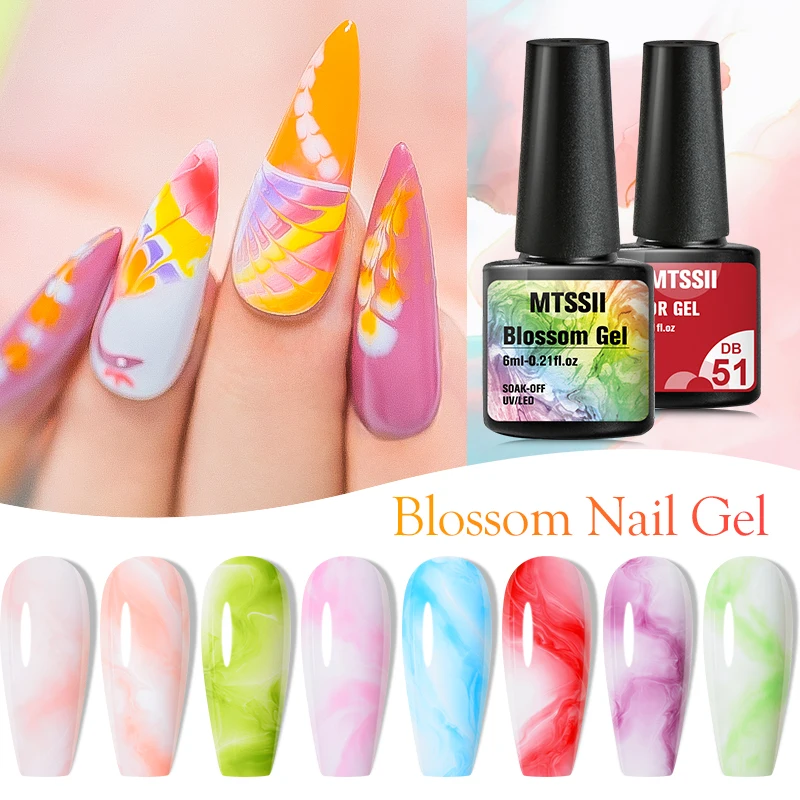 7 ミリリットルネイルブルーミングジェル花拡散効果機能ワニス簡単に適用ネイルアートデザインホームサロンマニキュアペディキュア