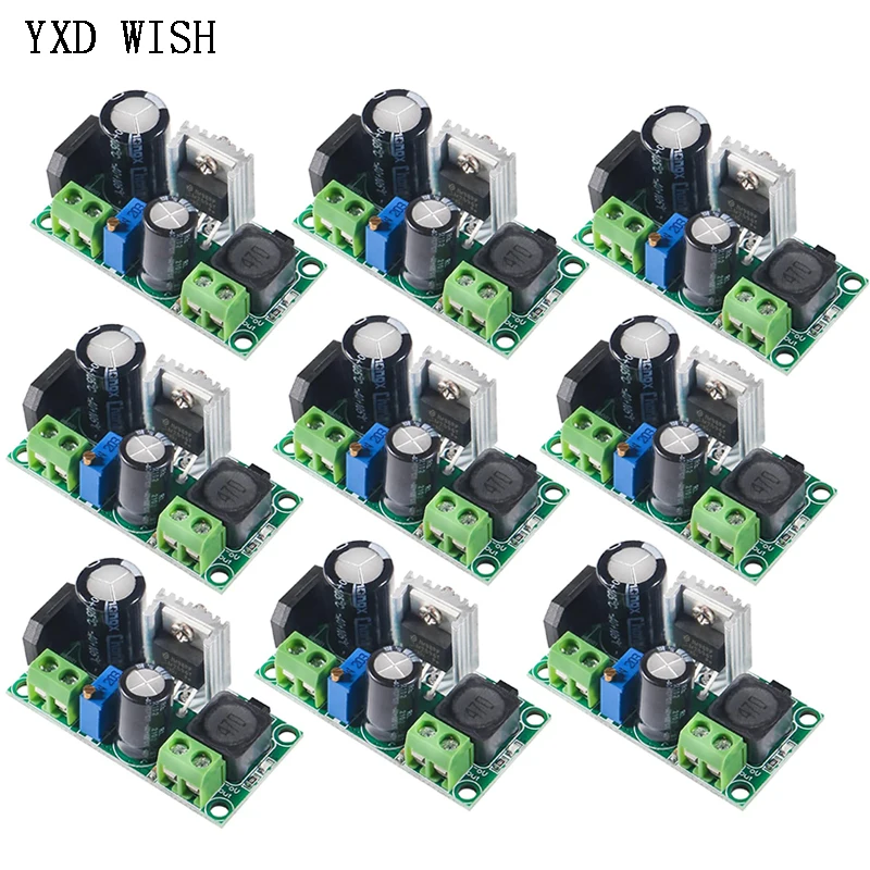 10pcs AC/DC to DC Buck Step Down Converter Module LM2596HV 3.3V 5V 6V 9V 12V 24V DC 5V-50V Adjustable Step-Down 3A Power Supply