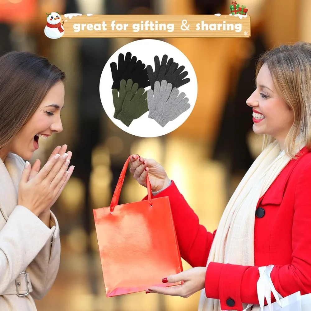 قفازات شتوية دافئة محبوكة للرجال والنساء - مثالية للأشخاص بدون منزل، هدية مثالية لعيد الميلاد