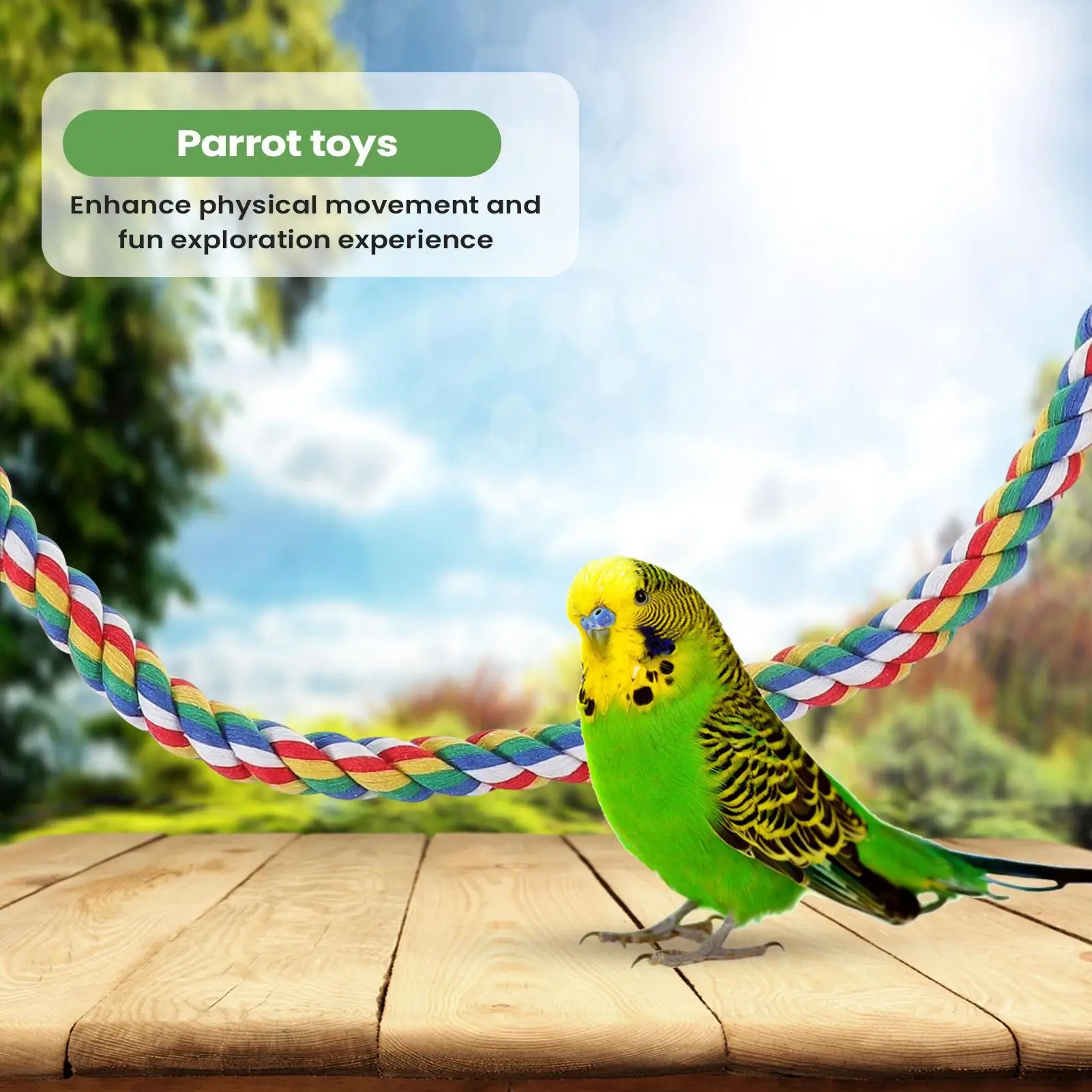 

Веревочный окунь для птиц, красочные интерактивные игрушки с защитой от укусов, качели для птиц, веревка для восхождения, игрушки для попугаев, канарейки для хомяка