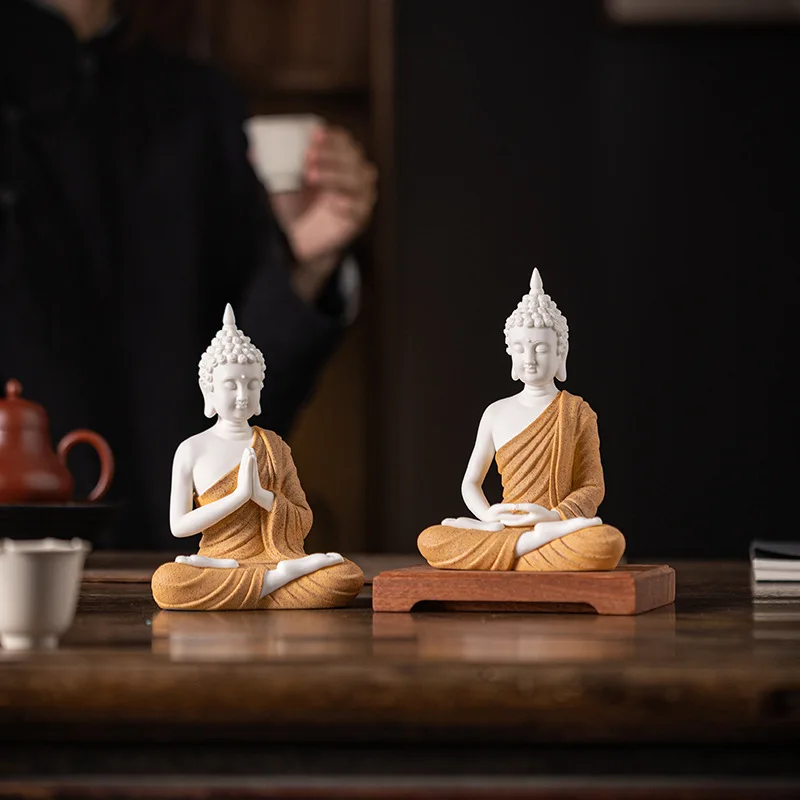 

Ceramic Thai Buddha Statue Ornaments Sakyamuni Rudraksha Buddha Household Thai Buddha Entranceway Crafts Furnishings