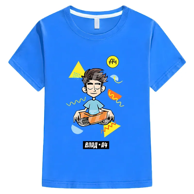 

Merch A4 T-shirt for kids boy 10 years A4 Lamba Short sleeve 100%Cotton Top A4 Vlad Children T Shirt one piece y2k girls clothes