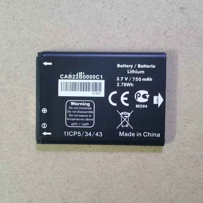 Battery 3.7V 750mAh for Alcatel CAB0400000C1 CAB2170002C1 CAB22B0000C1 OT2010 OT708 OT356 One Touch 1010D 1040D