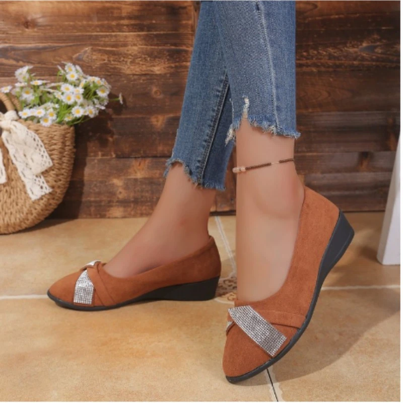 Temperament Ballet Shoes, Low-heeled Comfortable and Stylish Single Shoes, Low-cut Women's Fla