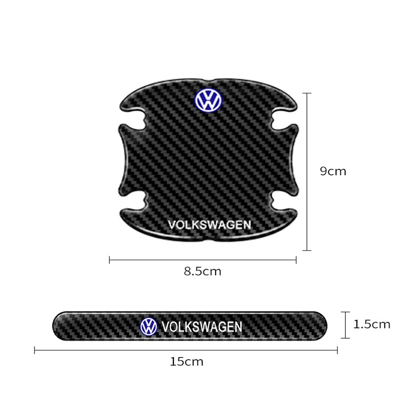 Car Door Bowl Handle Protector Film Stickers Accessories For Volkswagen GTI R-Line R Polo Golf T5 Passat Magotan CC Santana GTS
