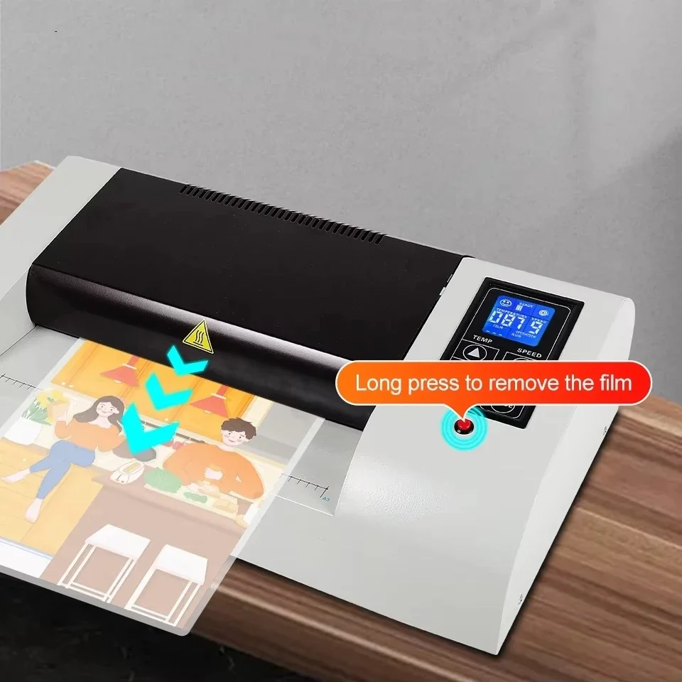 

Ламинатор BY-3306 формата А3, ширина 330 мм, толщина 1,2 мм, скорость 1500 мм/мин, 160 ° Обогреватель для офиса/фотостудии