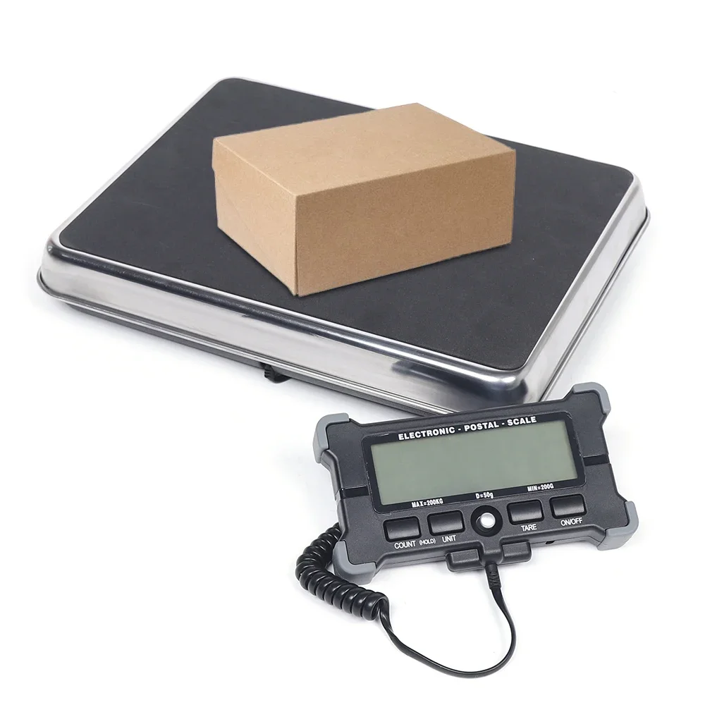 Digital Shipping and Postal Scale – 440 lbs Capacity, Stainless Steel Platform with High-Accuracy Sensor