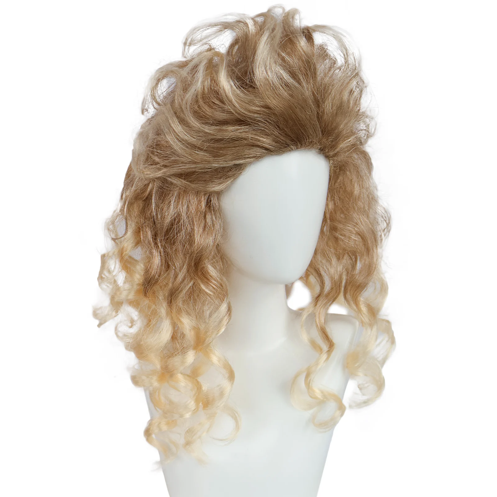 Synthetic Blonde Big Curly Wig  for Women 80s Hippie Rocking 70s 90s Theme Party, Classic Fashion Retro Elegant Princess Wig view 5